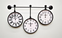 Load image into Gallery viewer, Metal Wall Clocks, Set of 3 Hanging
