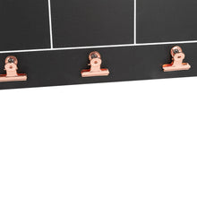 Load image into Gallery viewer, Black Weekly Memo Board With Copper Clips
