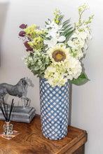 Load image into Gallery viewer, Daisy Chain Blue &amp; White Floral Umbrella Stand
