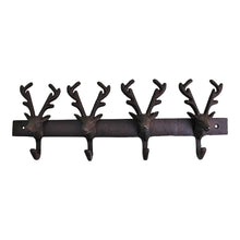Load image into Gallery viewer, Rustic Cast Iron Wall Hooks, Reindeer
