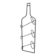 Load image into Gallery viewer, Wall Mounted Black Metal Wine Bottle Holder
