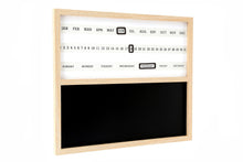 Load image into Gallery viewer, Wall Mounted Wooden Calender With Chalk Board
