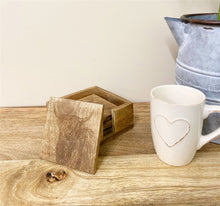 Load image into Gallery viewer, Wooden Set of 4 Engraved Cow Coasters
