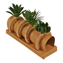 Load image into Gallery viewer, Set of 4 Faux Succulent Design Napkin Rings
