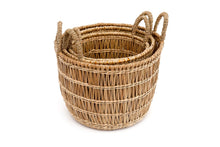 Load image into Gallery viewer, Set of Three Dried Seagrass Baskets
