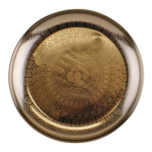 Load image into Gallery viewer, Decorative Silver Metal Tray With Etched Design
