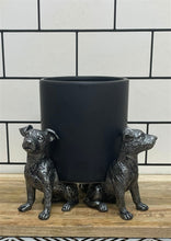Load image into Gallery viewer, Set Of Silver Jack Russell Dog Pot Risers
