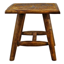 Load image into Gallery viewer, Tree of Life Hand Carved Stool, 25cm
