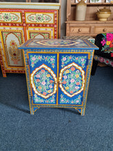 Load image into Gallery viewer, Hand Painted Cabinet/Cupboard Blue Floral
