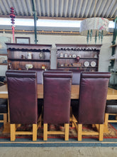 Load image into Gallery viewer, Oak Dining Table and Eight Chairs HUGE