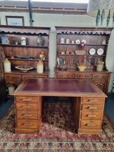 Load image into Gallery viewer, Substantial Early 20th Century Oak Twin Pedestal Desk