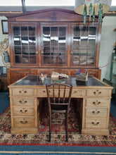 Load image into Gallery viewer, Antique Oak Partner's Desk Early 20th Century