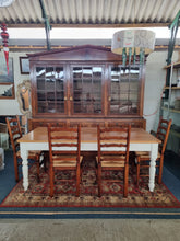 Load image into Gallery viewer, Oak Farmhouse Kitchen Dining Table With Drawer