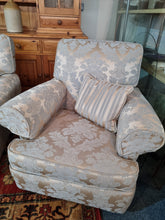Load image into Gallery viewer, Sofa And Two Chairs In A Beautiful Fabric Of Pale Blue And Gold
