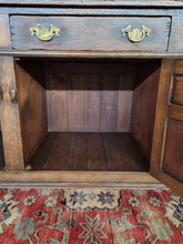 Load image into Gallery viewer, Carved Oak Dresser Base In The Style Of Titchmarsh And Goodwin