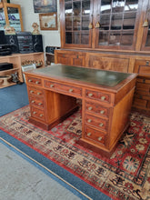 Load image into Gallery viewer, Victorian Mahogany Twin Pedestal Desk Hobbs & Co London
