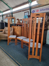 Load image into Gallery viewer, Set Of Four Chairs In The Style Of Charles Rennie Mackintosh - Charlotte Rose Interiors