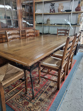 Load image into Gallery viewer, Oak Planked Top Dining Table