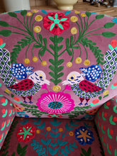 Load image into Gallery viewer, Armchair Upholstered With Decorative Hand Crewel Work