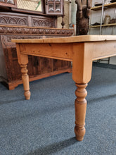 Load image into Gallery viewer, Vintage Pine Farmhouse Scrub Top Dining/Kitchen Table With A Drawer - Charlotte Rose Interiors