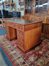 Load image into Gallery viewer, Victorian Mahogany Twin Pedestal Desk Hobbs & Co London