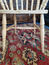 Load image into Gallery viewer, Beech Carver Dining/Kitchen Chairs Set Of Four