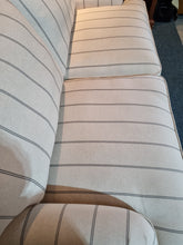 Load image into Gallery viewer, Arundel Sofa In A Lovely Stripe Fabric With Matching Foot Stool - Charlotte Rose Interiors
