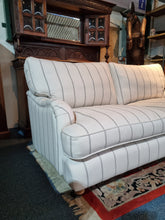 Load image into Gallery viewer, Arundel Sofa In A Lovely Stripe Fabric With Matching Foot Stool - Charlotte Rose Interiors
