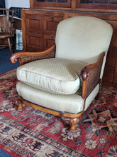 Load image into Gallery viewer, Early 20thC Art Deco Mahogany and Cane Bergere Chair