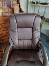 Load image into Gallery viewer, Recliner Swivel Chair And Footstool