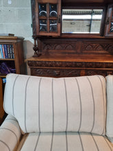Load image into Gallery viewer, Arundel Sofa In A Lovely Stripe Fabric With Matching Foot Stool - Charlotte Rose Interiors