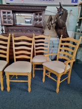 Load image into Gallery viewer, Ladder Back Dining Chairs Set Of Six Four Chairs And Two Carvers - Charlotte Rose Interiors