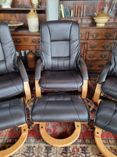 Load image into Gallery viewer, Recliner Swivel Chair And Footstool