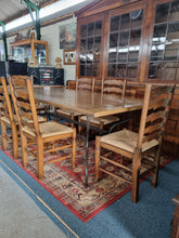 Load image into Gallery viewer, Oak Planked Top Dining Table