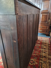 Load image into Gallery viewer, Victorian Ebonised Carved Oak Bookcase With Glazed Doors