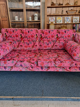 Load image into Gallery viewer, Large Velvet Sofa Upholstered In A Bird Of Paradise Velvet Fabric