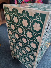 Load image into Gallery viewer, Green Bone Inlay Nightstand Bedside Cabinet