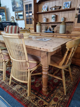 Load image into Gallery viewer, Vintage Farmhouse Scrub Top Pine Dining Table