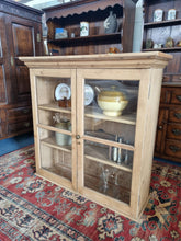 Load image into Gallery viewer, Vintage Old Pine Glazed Wall Cupboard