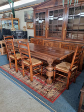 Load image into Gallery viewer, Oak Refectory Dining Table Farmhouse Kitchen Country House Table