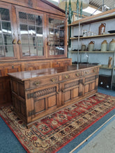 Load image into Gallery viewer, Carved Oak Dresser Base In The Style Of Titchmarsh And Goodwin