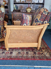 Load image into Gallery viewer, Pair Of Ercol Bergere Solid Ash Armchairs & Footstool
