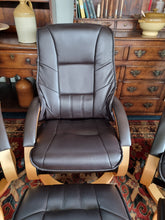 Load image into Gallery viewer, Recliner Swivel Chair And Footstool