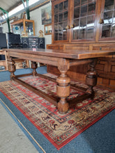 Load image into Gallery viewer, Oak Refectory Dining Table Farmhouse Kitchen Country House Table