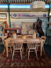 Load image into Gallery viewer, Farmhouse Kitchen Scrub Top Pine Dining Table