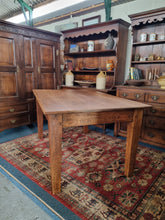 Load image into Gallery viewer, Vintage Oak Farmhouse Kitchen Dining Table