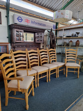 Load image into Gallery viewer, Ladder Back Dining Chairs Set Of Six Four Chairs And Two Carvers - Charlotte Rose Interiors