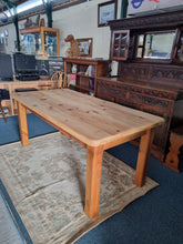 Load image into Gallery viewer, Vintage Substantial Pine Farmhouse Scrub Top Dining/Kitchen Table