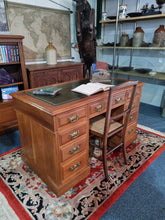 Load image into Gallery viewer, Victorian Mahogany Twin Pedestal Desk