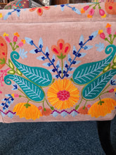 Load image into Gallery viewer, Armchair Upholstered With Decorative Hand Crewel Work Of Flowers